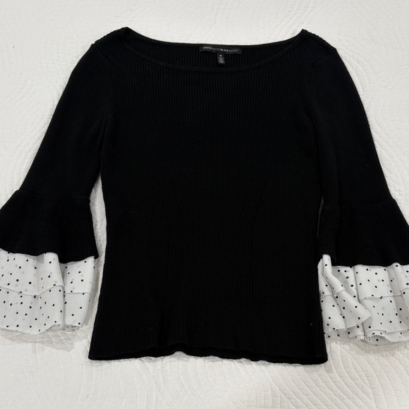 White House Black Market Tops - White House Black Market Ribbed Black Top